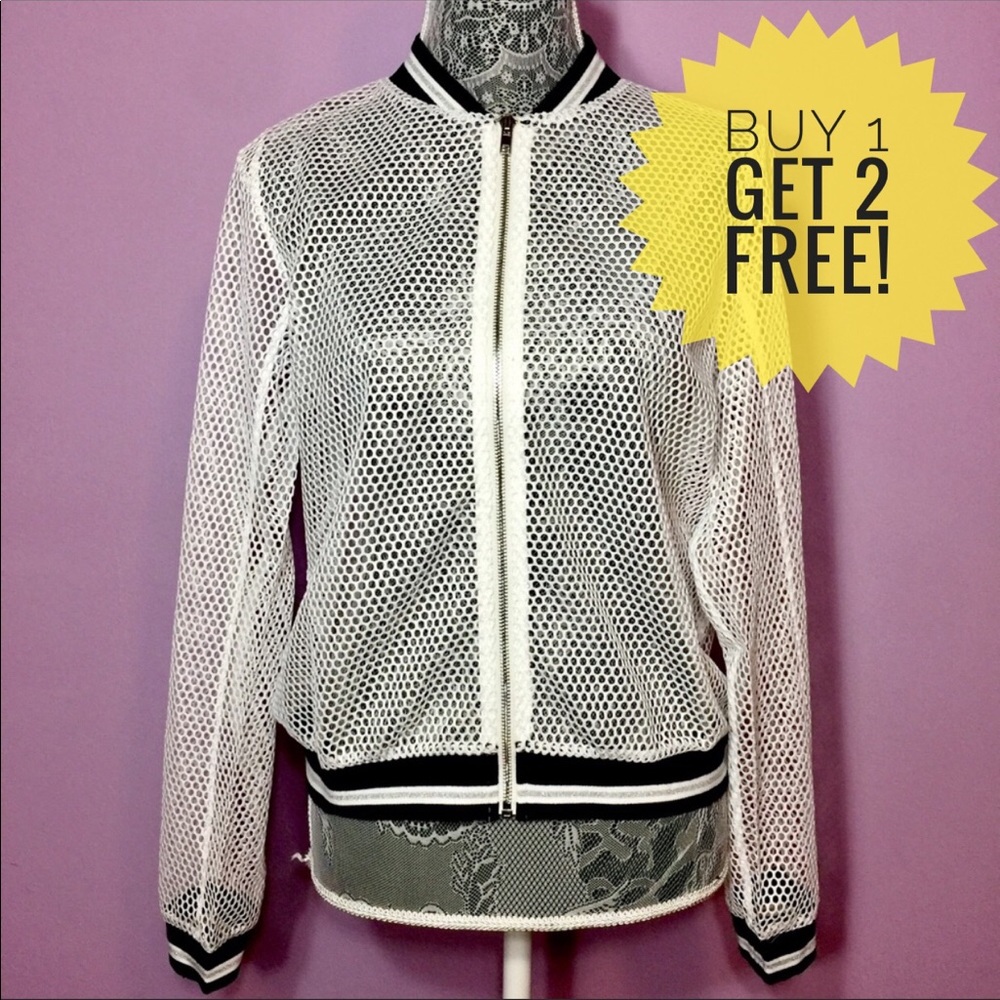 Say What ? White See Through Bomber